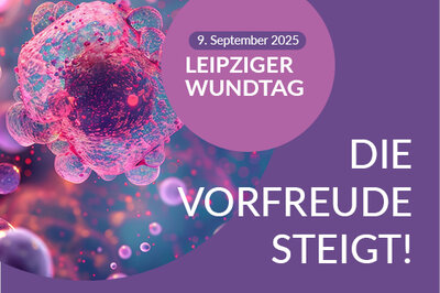 Key Visual des Leipziger Wundtags mit Schriftzug "Die Vorfreude steigt!"